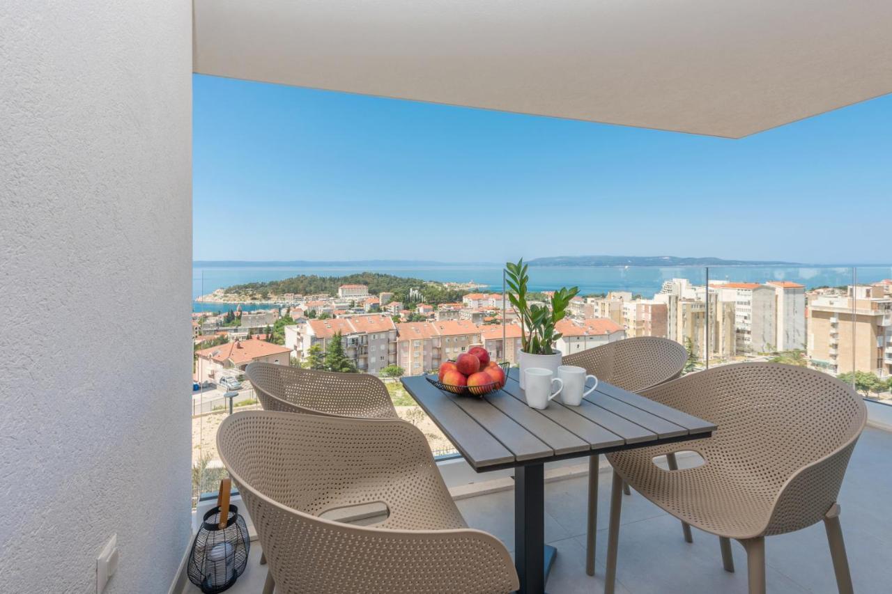 Luxury Adria Sea & City View Apartment Makarska Bagian luar foto