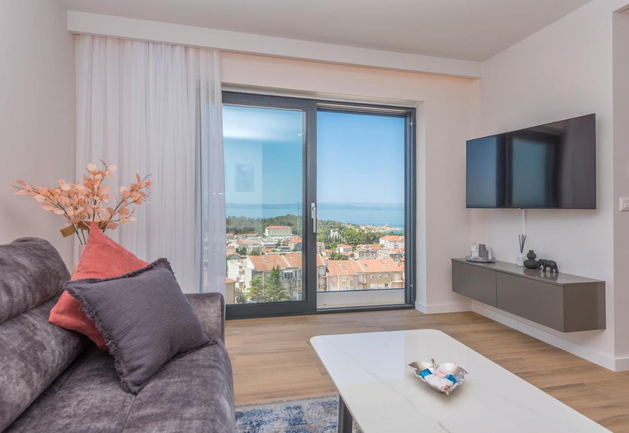 Luxury Adria Sea & City View Apartment Makarska Bagian luar foto